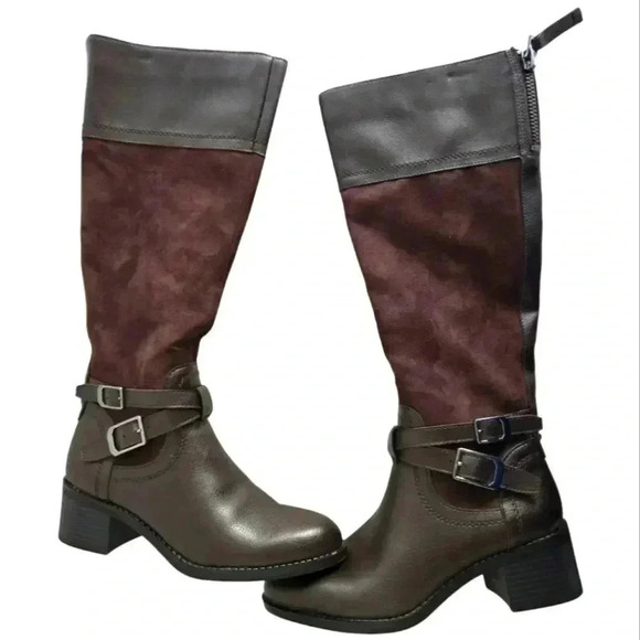 Franco Sarto Suede Leather Brown Boot - Picture 2 of 8